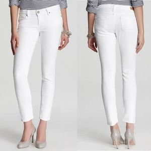 PAIGE Skyline Ankle Peg Optic White Jeans 28